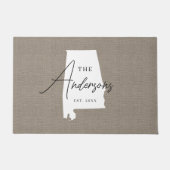 Monogram staatsdeurmat Alabama Deurmat (Voorkant)