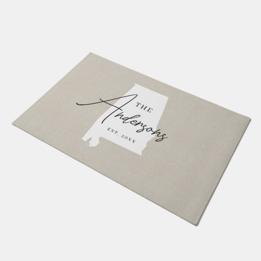 Monogram staatsdeurmat Alabama Deurmat (Schuin)