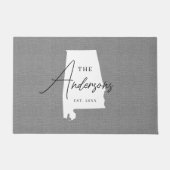 Monogram staatsdeurmat Alabama Deurmat (Voorkant)
