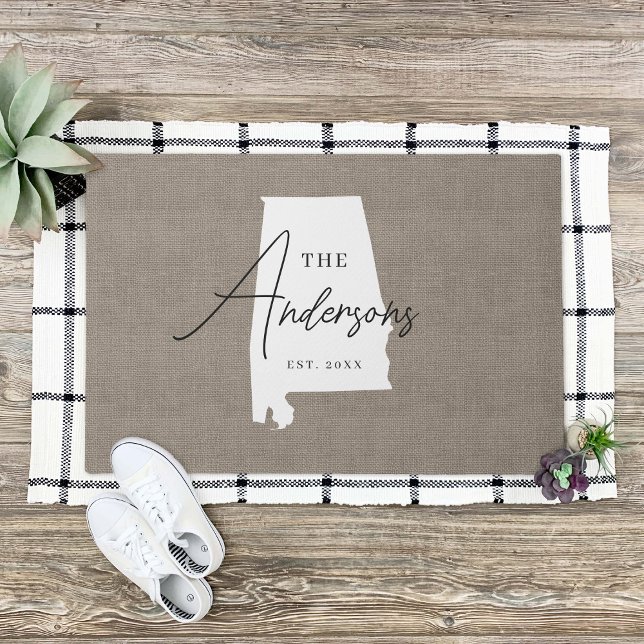 Monogram staatsdeurmat Alabama Deurmat (Creator heeft geüpload)