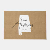 Monogram staatsdeurmat Alabama Deurmat (Voorkant)