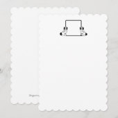 Monogram Staffordshire Dog Note Cards & Briefpapie Kaart (Voorkant / Achterkant)