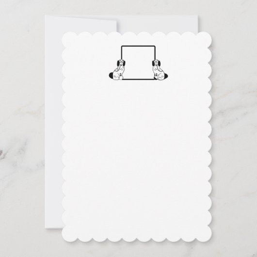 Monogram Staffordshire Dog Note Cards & Briefpapie Kaart (Voorkant)