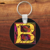 Monogram: Stainglass B Sleutelhanger (Voorkant)