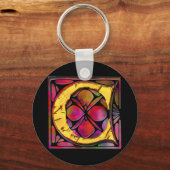 Monogram: Stainglass C Sleutelhanger (Voorkant)