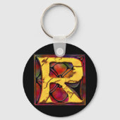 Monogram: Stainglass R Sleutelhanger (Voorkant)