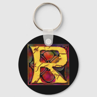 Monogram: Stainglass R Sleutelhanger