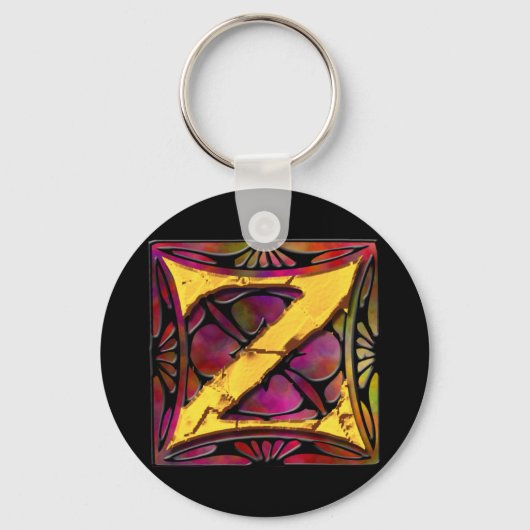 Monogram: Stainglass Z Sleutelhanger (Voorkant)