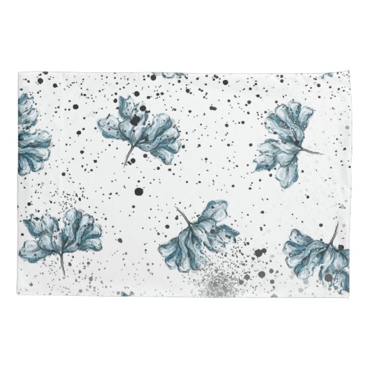 Monogram stalen blauw kussensloop (Achterkant)