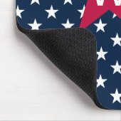Monogram Star Red White Blue Mousepad Muismat (Hoek)