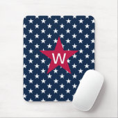 Monogram Star Red White Blue Mousepad Muismat (Met muis)