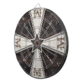 Monogram Star Rustic Wood Tone Dartbord (Voorkant Rechts)