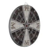 Monogram Star Rustic Wood Tone Dartbord (Voorkant Links)