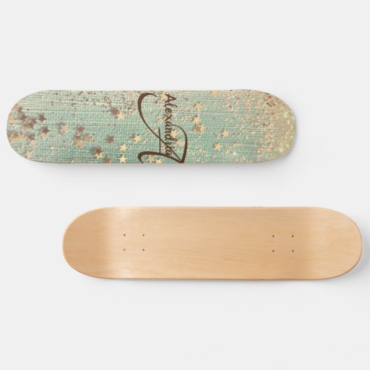 Monogram Stardust op Zee Green Skateboard (Horizontaal)
