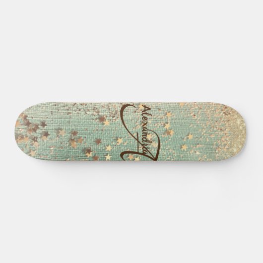 Monogram Stardust op Zee Green Skateboard (Horizontaal)