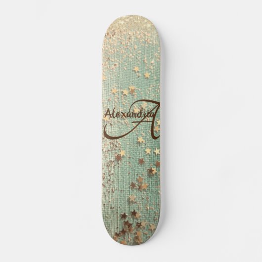Monogram Stardust op Zee Green Skateboard (Voorkant)