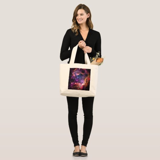 Monogram Starry Wingtip van Small Magellanic Cloud Grote Tote Bag (Voorkant (model))