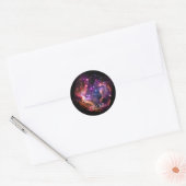 Monogram Starry Wingtip van Small Magellanic Cloud Ronde Sticker (Envelop)