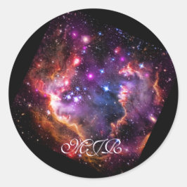 Monogram Starry Wingtip van Small Magellanic Cloud Ronde Sticker
