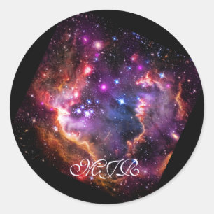 Monogram Starry Wingtip van Small Magellanic Cloud Ronde Sticker
