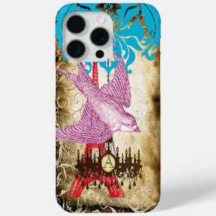 Monogram Steampunk Bird Effiel Tower Chandelier iPhone 15 Pro Max Hoesje