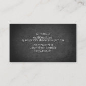 Monogram Steampunk grunge geklonken bord Visitekaartje (Achterkant)