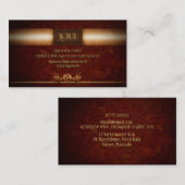 Monogram Steampunk grunge riveted brass bord Visitekaartje (Voorkant / Achterkant)