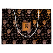 Monogram Steampunk Rusty Hot Air-ballons Groot Cadeauzakje (Achterkant)