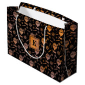 Monogram Steampunk Rusty Hot Air-ballons Groot Cadeauzakje (Achterkant Gekanteld)