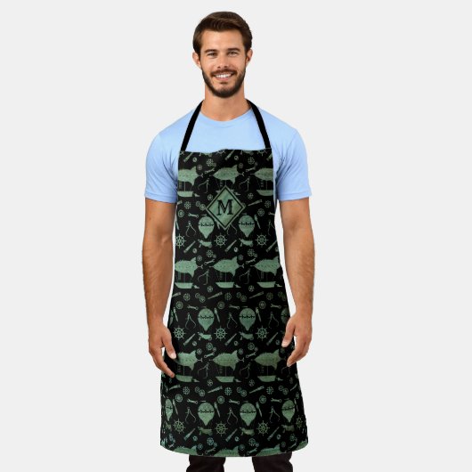 Monogram Steampunk Verdigris Bronze Schort (Gedragen)