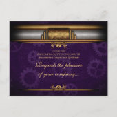 Monogram Steampunked Deco, messing en koninklijk p Briefkaart (Voorkant)