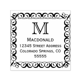 Monogram Stempel - Zelfinkende Adresstempel