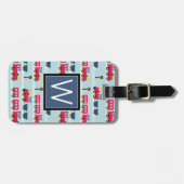 Monogram | Stempeltreinen Bagagelabel (Voorkant horizontaal)