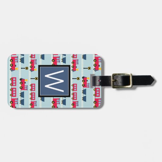 Monogram | Stempeltreinen Bagagelabel (Voorkant horizontaal)