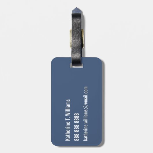 Monogram | Stempeltreinen Bagagelabel (Achterkant verticaal)