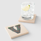 Monogram Stenen Onderzetter (Zijkant)