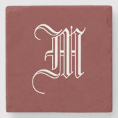 MONOGRAM STENEN ONDERZETTER (Voorkant)