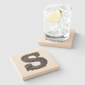 Monogram Stenen Onderzetter (Zijkant)