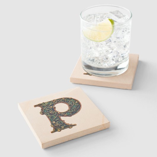 Monogram Stenen Onderzetter (Zijkant)