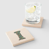 Monogram Stenen Onderzetter (Zijkant)