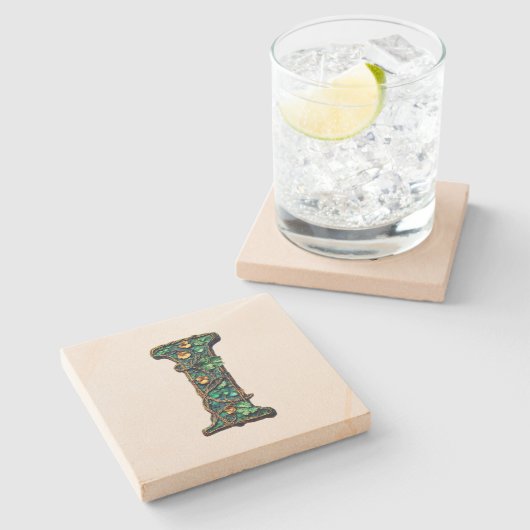 Monogram Stenen Onderzetter (Zijkant)