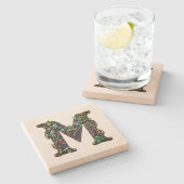 Monogram Stenen Onderzetter (Zijkant)