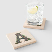 Monogram Stenen Onderzetter (Zijkant)