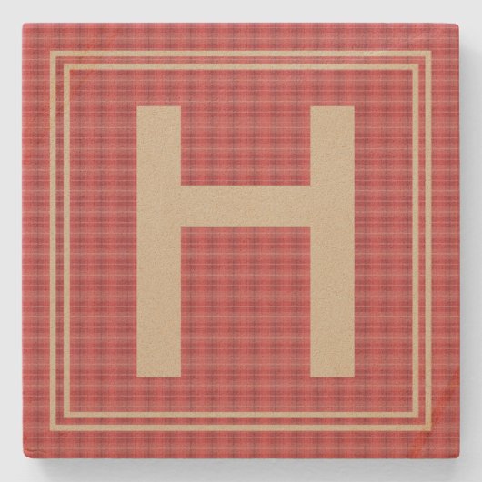 Monogram stenen Onderzetter (Voorkant)