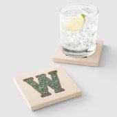 Monogram Stenen Onderzetter (Zijkant)