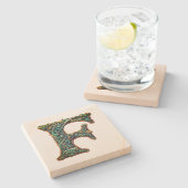 Monogram Stenen Onderzetter (Zijkant)