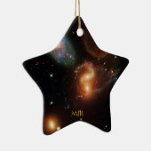 Monogram Stephans Quintet deep space sterrenstelse Keramisch Ornament (Rechts)