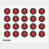 Monogram ster S-16 polka stippen opslaan van de da Ronde Sticker (Vel)