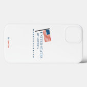Monogram. Sterren en gepantserde Amerikaanse vlag Case-Mate iPhone Case (Achterkant (horizontaal))