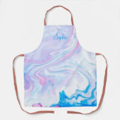 Monogram Stervende Glitter Metallic Naam  Schort (Voorkant)